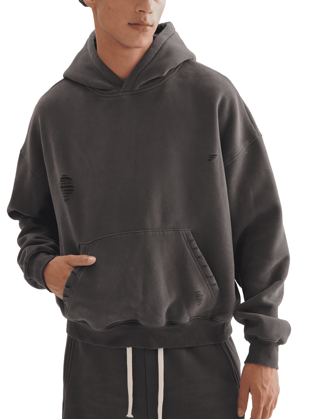 Frayed Sunfade Boxy Hoodie – Vintage Streetwear | Tapstitch-5